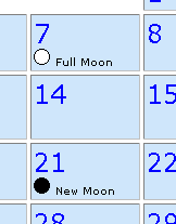 Moon Phases on Main Calendar